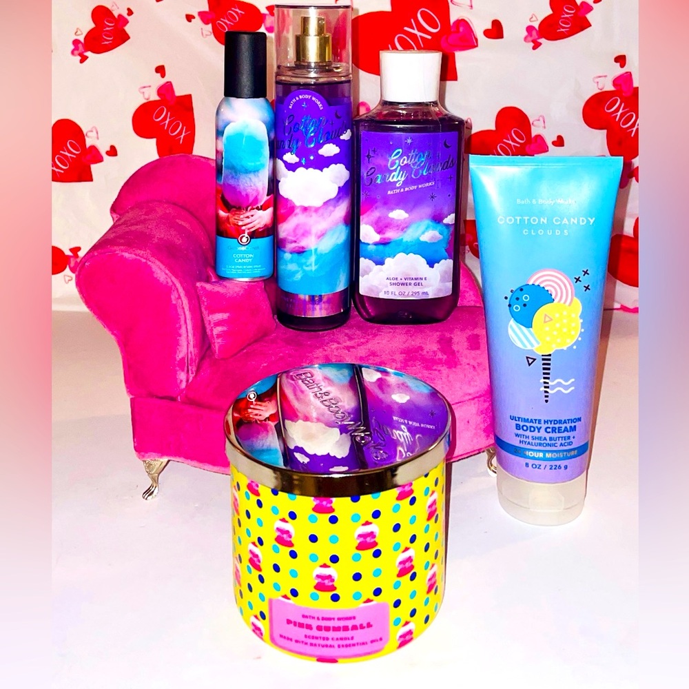 Bath and Bodyworks Cotton Candy Clouds & Bubblegum Set